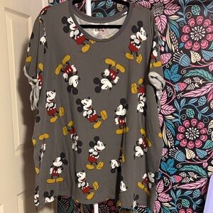 Disney Charcoal Mickey Mouse Short Sleeve Tee